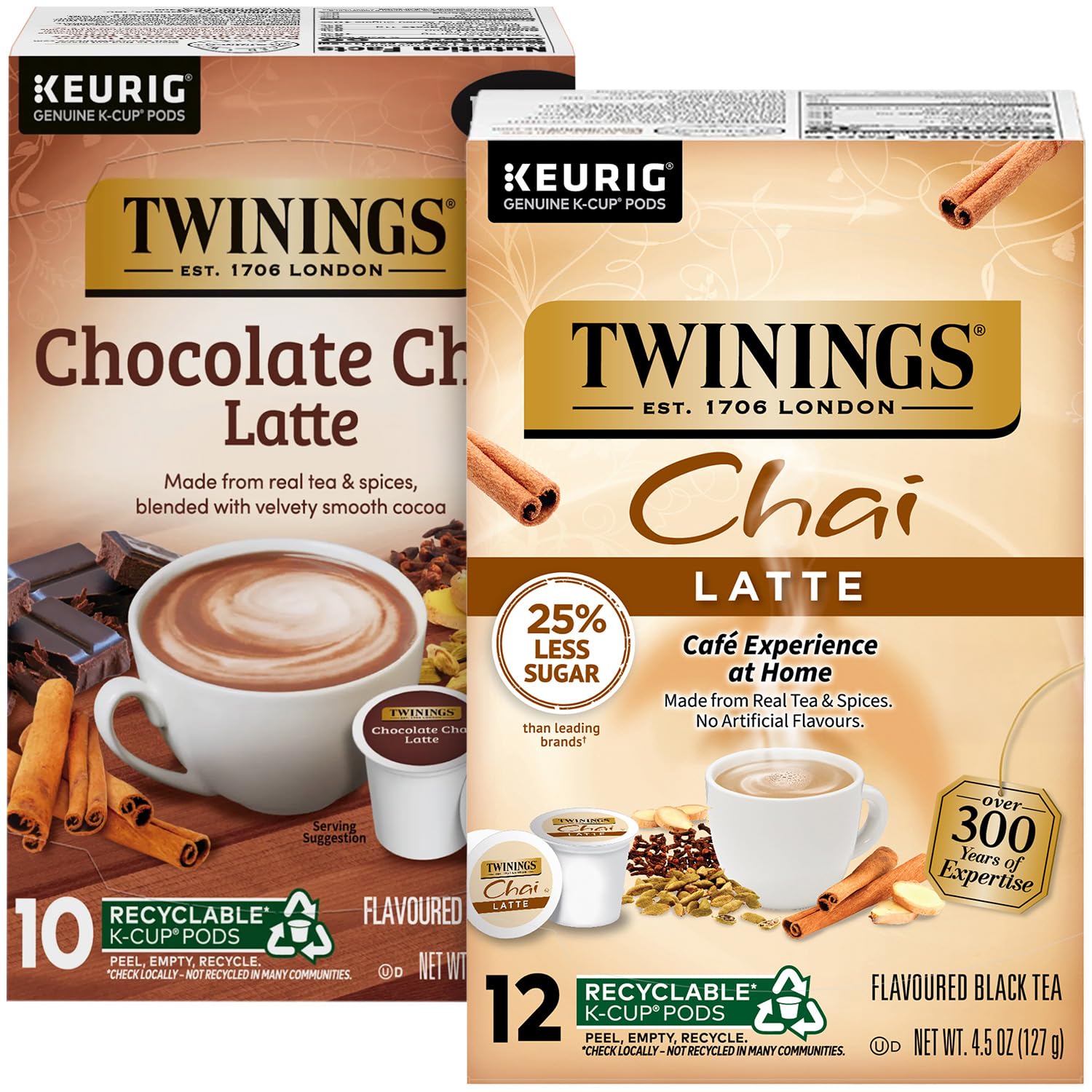 Amazon.com : Twinings Chai Latte Variety K-Cup Pods for Keurig, 12